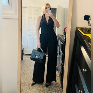 Ralph Lauren Classic Black Tuxedo Jumpsuit